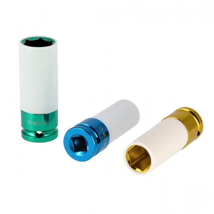 Coffret clé à choc pneumatique 1/2" 1112 Nm 8000 tr/min 6.2 bar +/- 225 l/min avec 6 Douilles