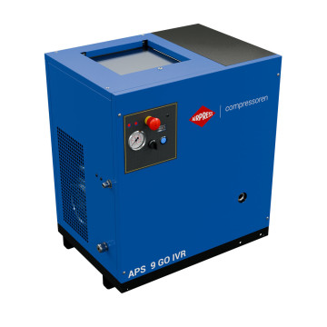 Compresseur à vis APS 9 GO IVR 10 CV/7,5 kW 10 bar 848 l/min Compresseur à vis APS 9 GO IVR 10 CV/7,5 kW 10 bar 848 l/min