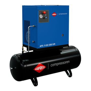 Compresseur à vis APS 9 GO 200 Combi IVR 10 CV/7,5 kW 10 bar 264-798 l/min 200 L