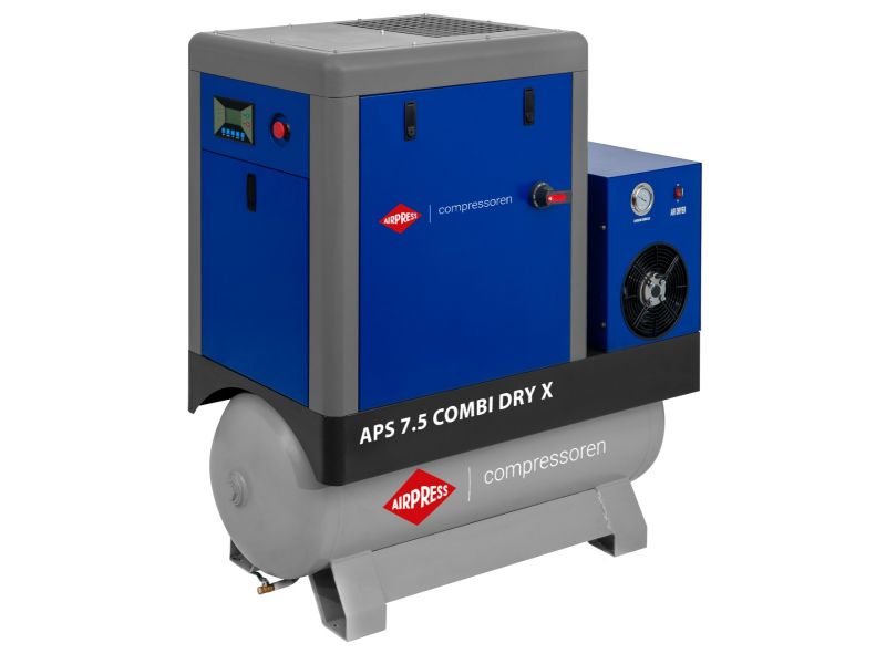 Compresseur à vis APS-X 7.5 Combi Dry 10 bar 7.5 ch/5.5 kW 690 l/min 200 L