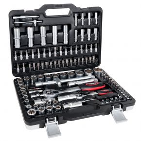 Coffret de clés à cliquet et douilles - 108 pièces en Chrome Vanadium