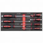 Jeu de 7 tournevis droits et cruciformes pour Servante d'atelier