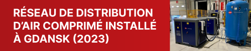 Réseau de disribution d'air comprimé dans le secteur automobile à Gdansk (Pologne)